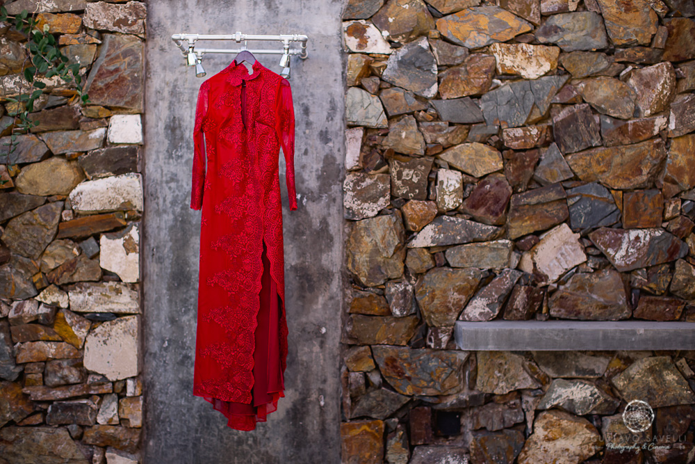 vestido de novia color rojo, casamiento distinto, ceremonia solos en mendoza