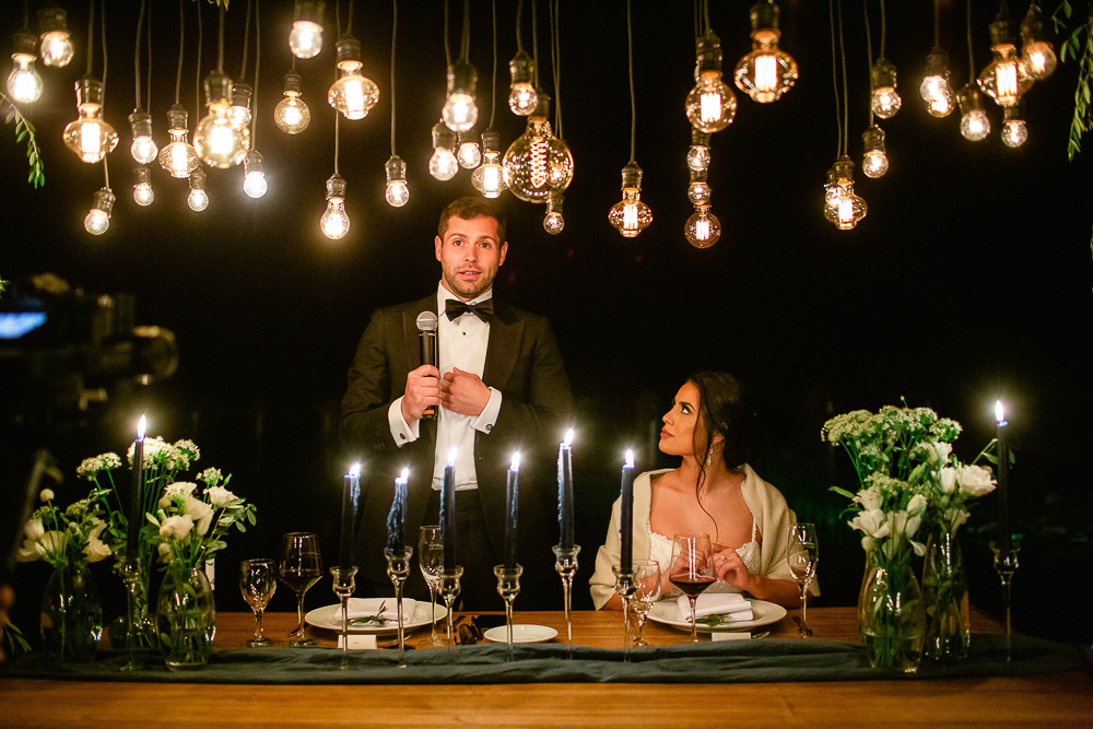 discurso do noivo no jantar de casamento em uma vinícola de mendoza